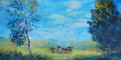 horse painting by daryl urig