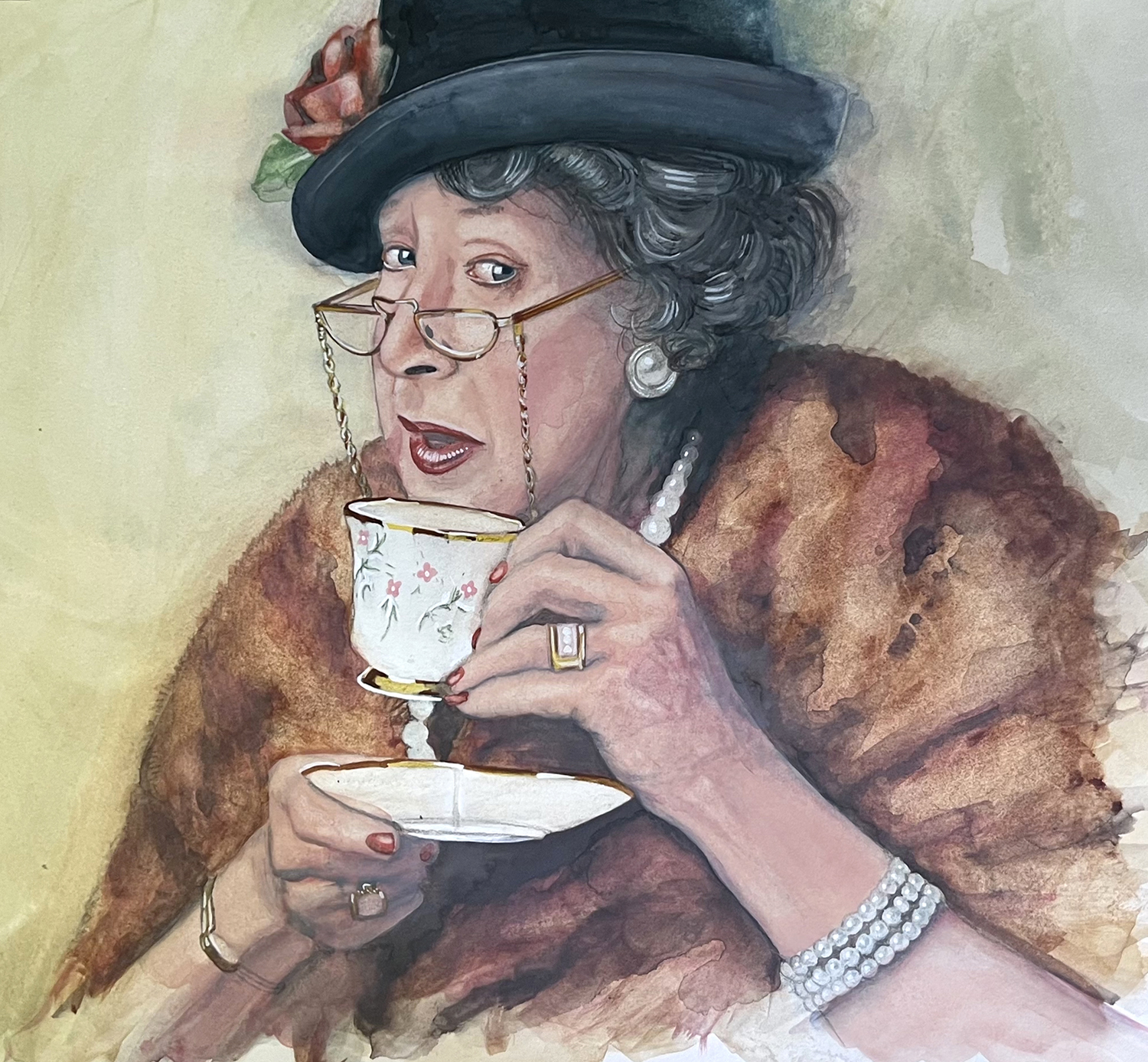 woman with tea cup