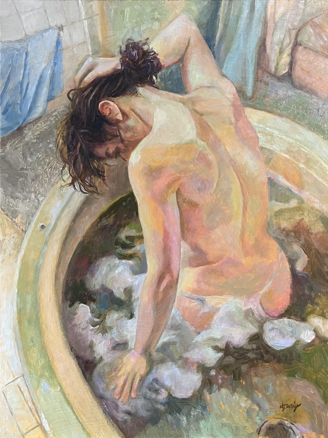 Bathing Stephanie w